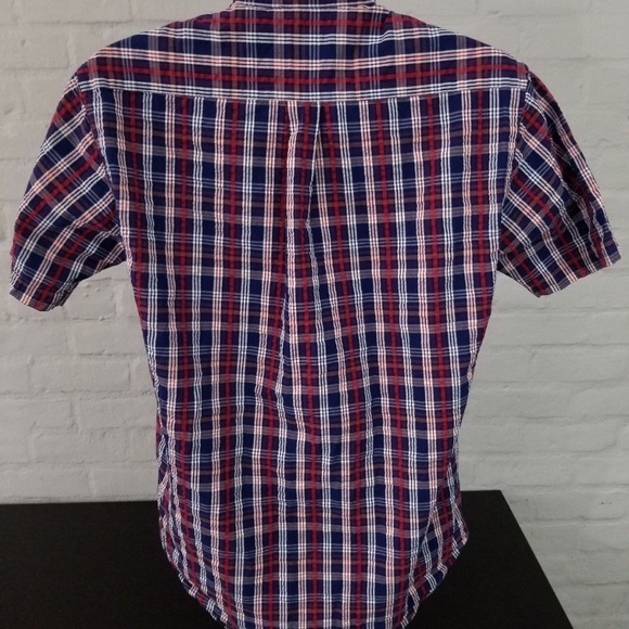 BROOKS BROTHERS Short Sleeve Button Front Plaid - Picture 6 of 8